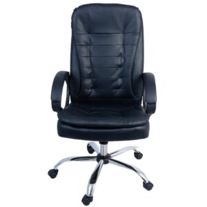 Cadeira de Escritório Presidente Prizi Sturdy – Preta – Suporta até 200Kg