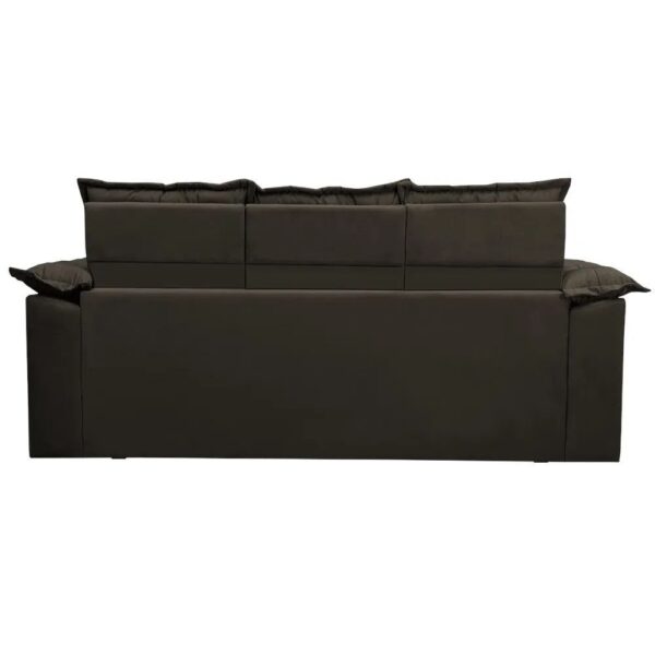 Sofá 3 Lugares Retrátil e Reclinável Cama inBox Compact 2,00m Velusoft Café - Imagem 4