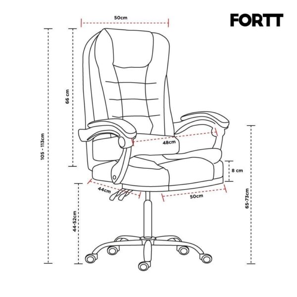 Cadeira de Escritório Presidente Base Cromada com Rodinha Fortt Liverpool Marrom – CPF05-M - Imagem 5