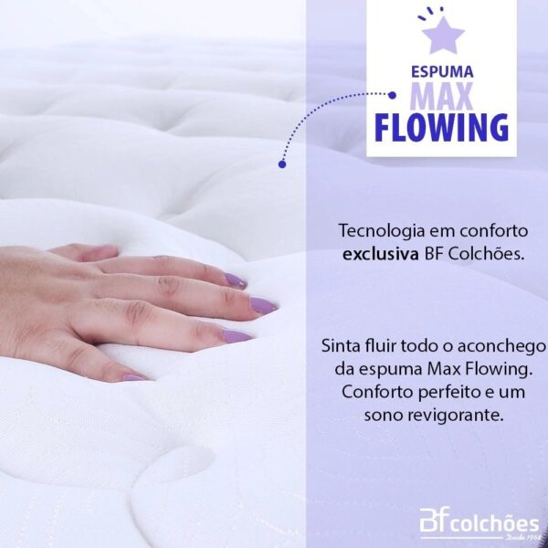 Cama Box com Colchão Casal Molas Ensacadas Alto 138x188cm Premium Sleep Branco bf Colchões - Imagem 4