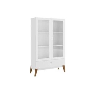 Cristaleira Genialflex Bahamas 2 Portas e 1 Gaveta Branco