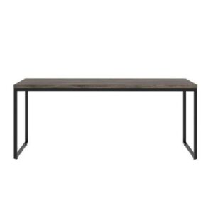 Escrivaninha Studio Carvalho Dark e Preta 180 cm