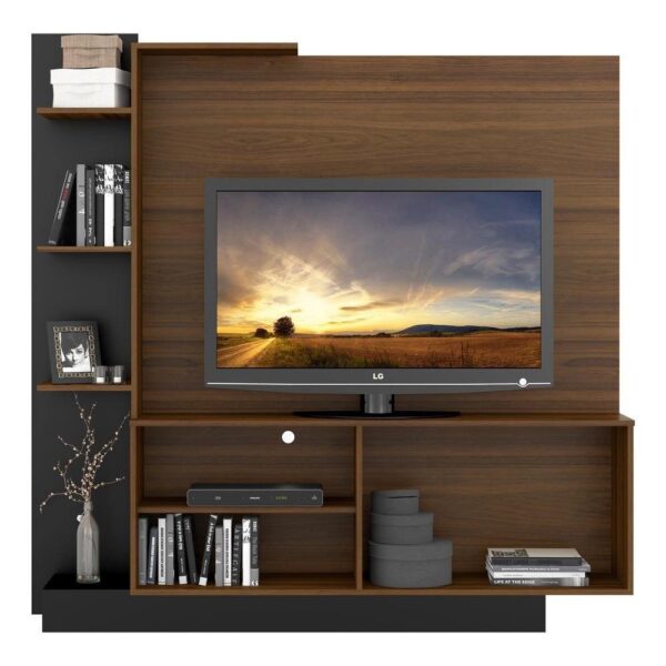 Estante Home Theater para TV até 55 Pol. Denver Multimóveis MadeiradoPreto - Imagem 2