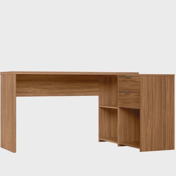 Mesa de Escritório em L 2 Gavetas 3 Nichos Office Nt 2060 - Imagem 2