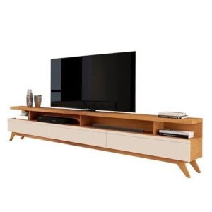 Rack Para TV Até 85 Polegadas Vivare 2.2 Wood Nature/Off White – jlar Móveis