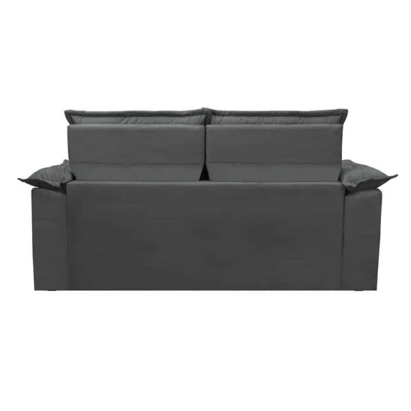 Sofá 3 Lugares Retrátil e Reclinável Cama inBox Compact 1,80m Velusoft Cinza - Imagem 2