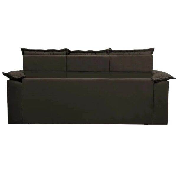 Sofá 3 Lugares Retrátil e Reclinável Cama inBox Compact 2,00m Velusoft Café - Imagem 2