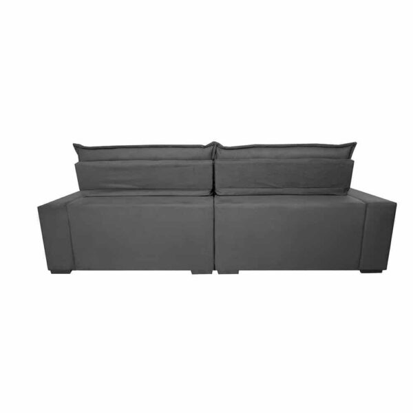 Sofá Retrátil e Reclinável 2,75m Molas Ensacadas Spazus com Bordado 3D Velusoft Cinza - Imagem 3
